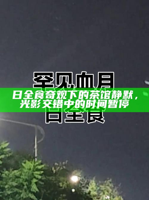 日全食奇观下的茶馆静默，光影交错中的时间暂停